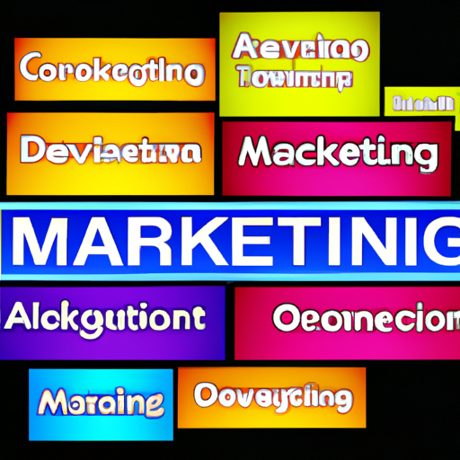 Graphic showing various marketing and advertising channels